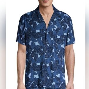 Onia Vacation Leaf Print Shirt